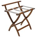 Vertex Wall Saver Luggage Rack with Gray Straps - Medium Oak VE2681632